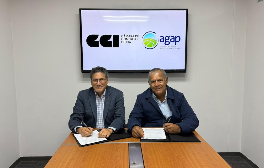 AGAP y la Cámara de Comercio de Ica suscriben alianza estratégica para promover el desarrollo agrario
